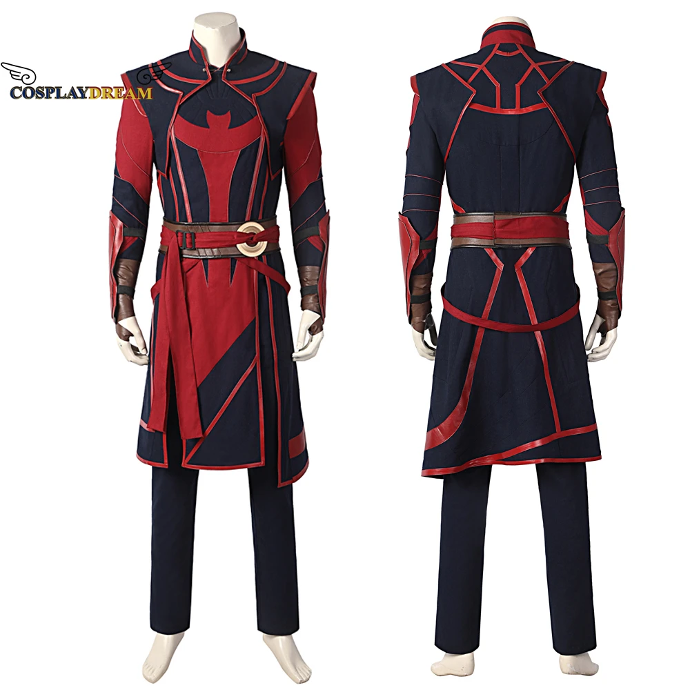 

Newest Movie Doctor 2 in Multiverse of Madness Stephen Cosplay Costume Black Red Jacket Men Suit Defender Strange Costume