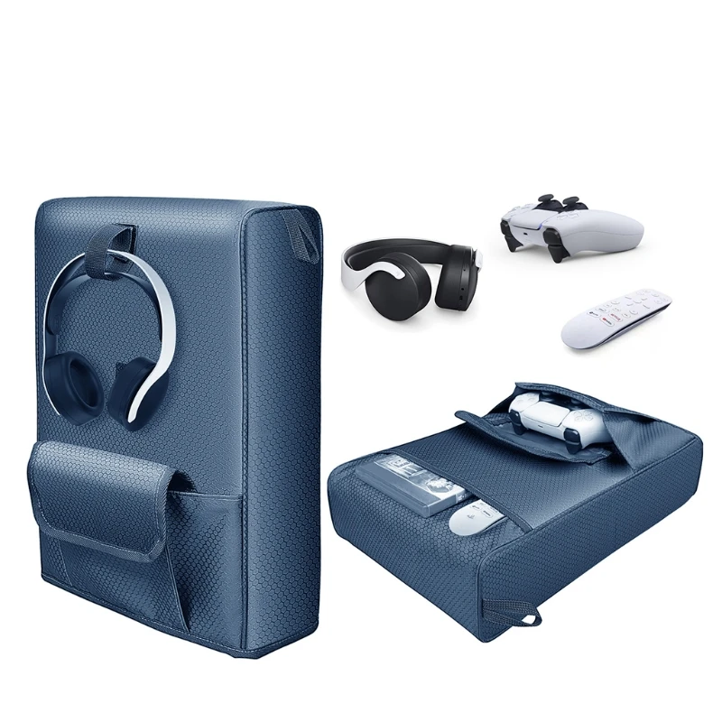 

Anti-dirt Dust Sleeve Protective Case for PS5 Console ,Controller Travel Carry Case Pocket for Disc Storage