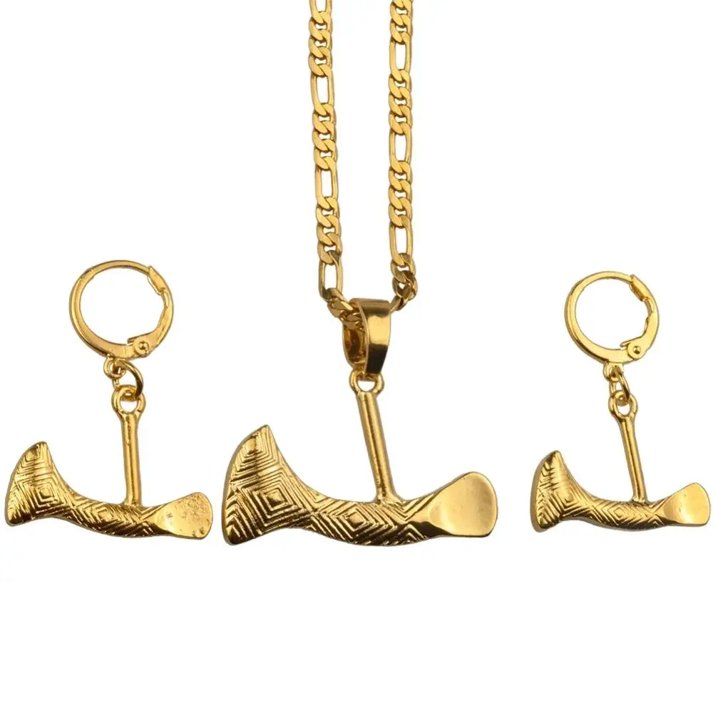 Ожерелья и серьги Anniyo с африканскими подвесками для женщин девушек ювелирные