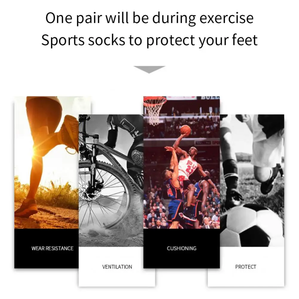 2 Pairs Men Breathable Sports Socks Mesh Comfortable Socks Outdoor Non-slip Anti-dropping Practical Casual Socks