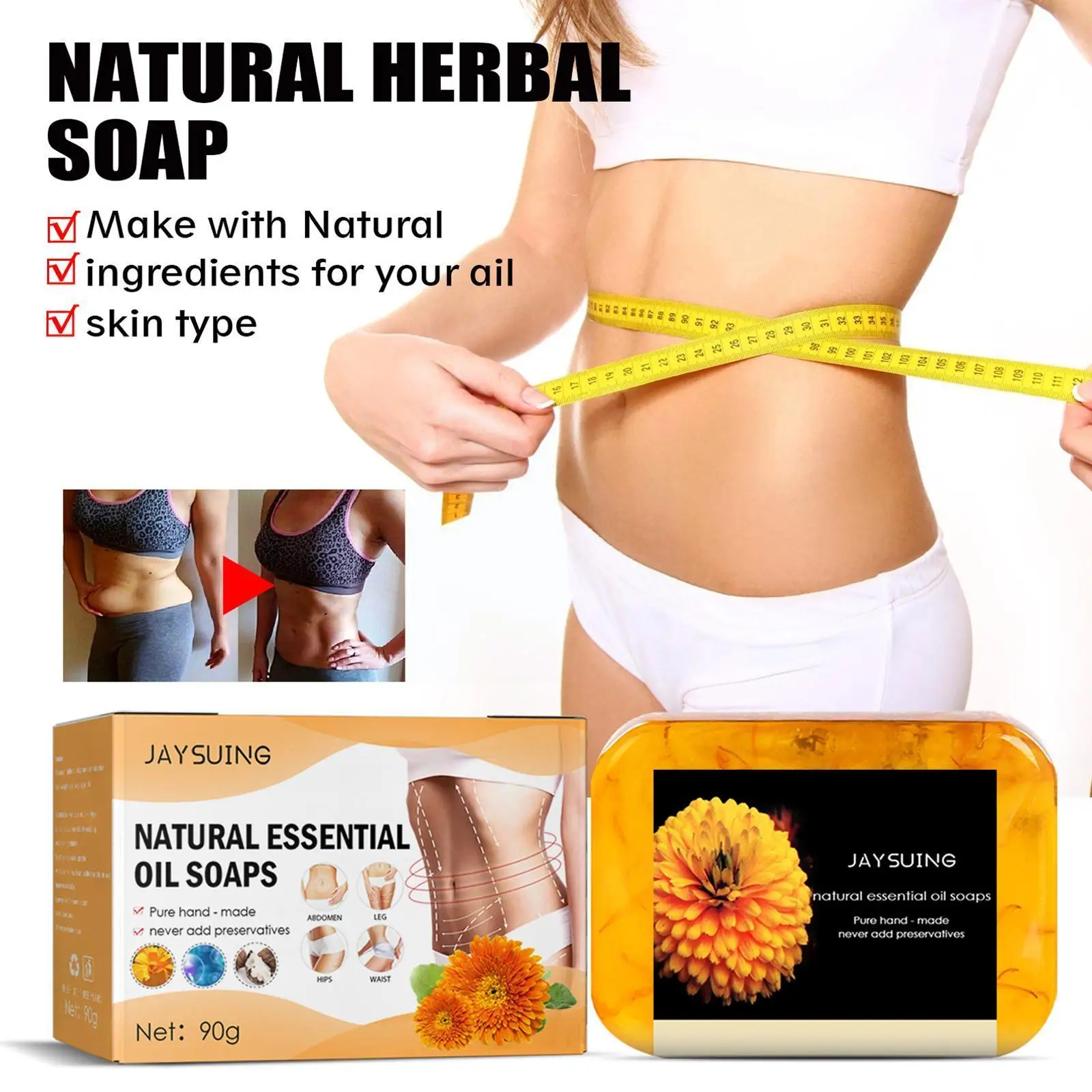 

Anti Cellulite Firming Soap, Fat Burning Slimming Weight Loss 90g F3O1