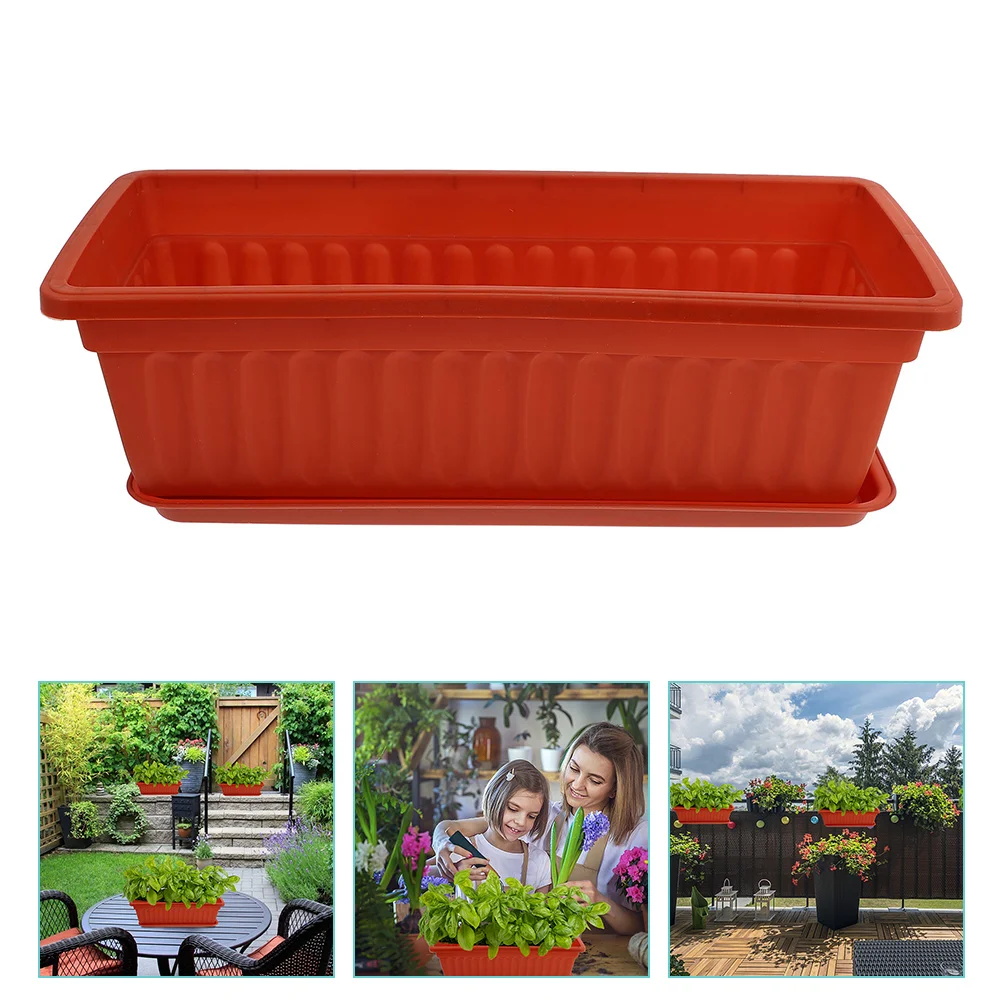 

Rectangular Planter Metal Pot Stand Bonsai Planter Plastic Succulent Pots Planter Saucer Flowerpot Water Plate