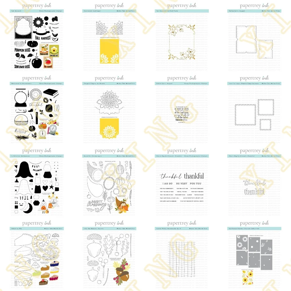 Осенний урожай Хэллоуин Подсолнух металлические штампы трафарет Горячая фольга