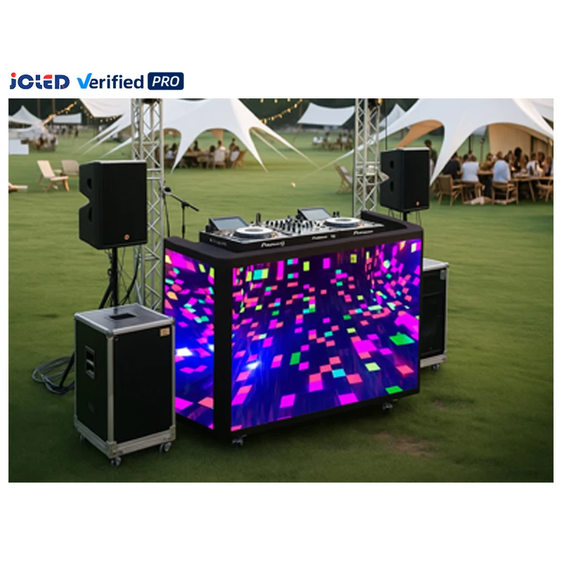 Фото Портативная DJ-стойка с LED-видеостеной и напольной подставкой, водонепроницаемая IP65, 800 кд/м² ㎡   Светодиодная панель с высокой яркостью и настраиваемым разрешением №4