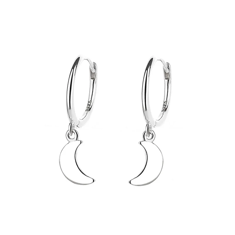 

Hot Selling Authentic 925 Sterling Silver Moon Shaped Women's Earrings, With Innovative Design, Fashion, Shiny, Fadeless, Allerg