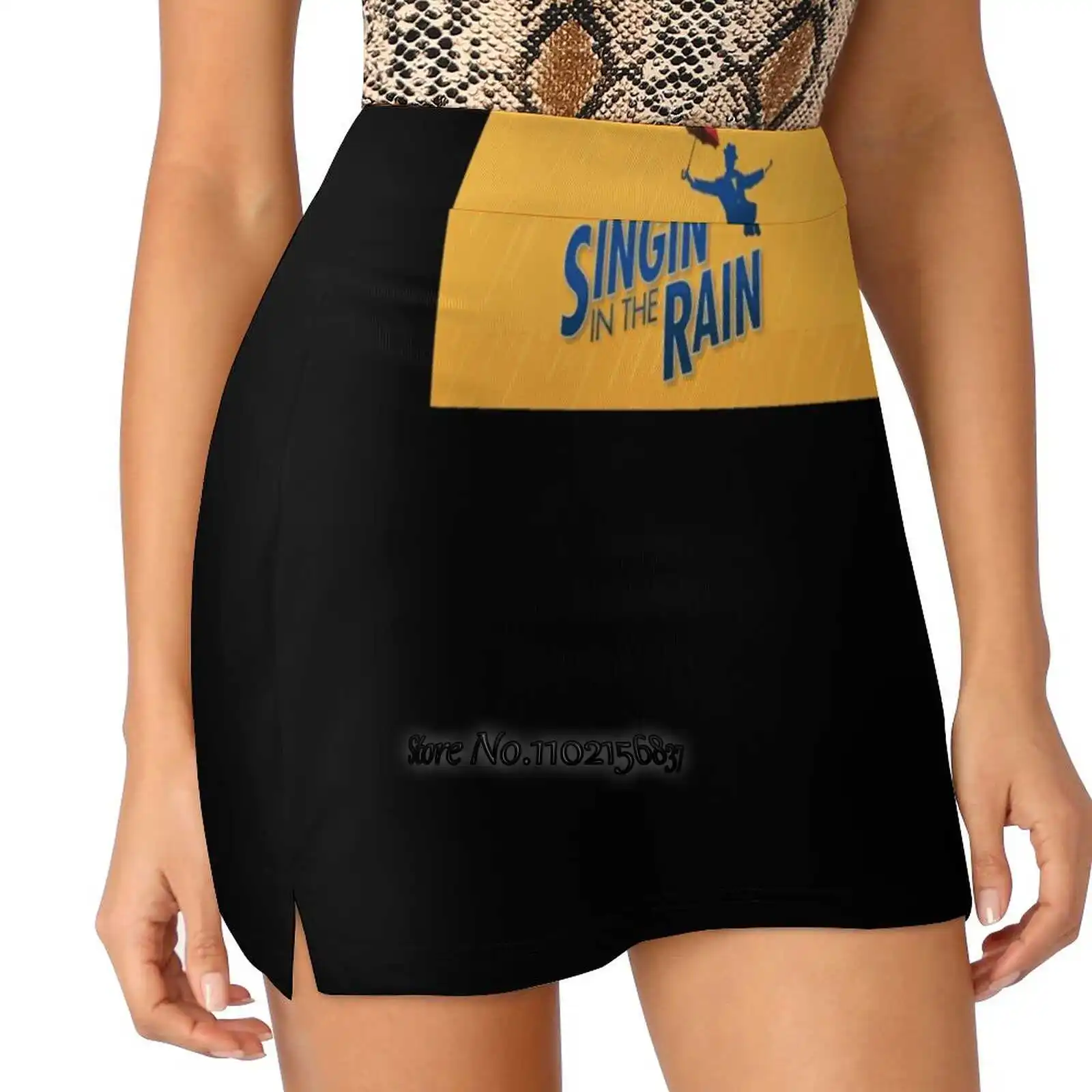 Fitness Athletic Shorts Skirt With Phone Pocket Singing In T