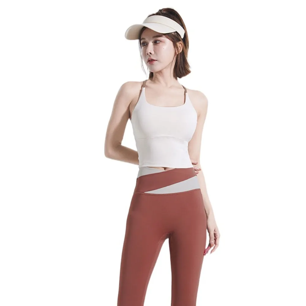 Топ спортивный для йоги бюстгальтер нижнее белье с накладками груди красивой