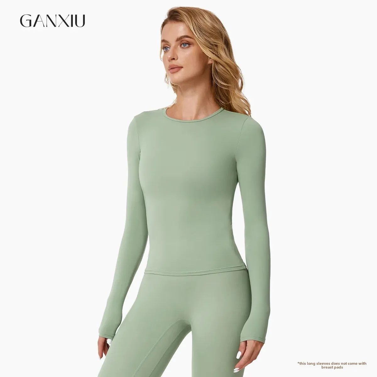 Индивидуальная обработка костюма для йоги с длинными рукавами высокопрочный