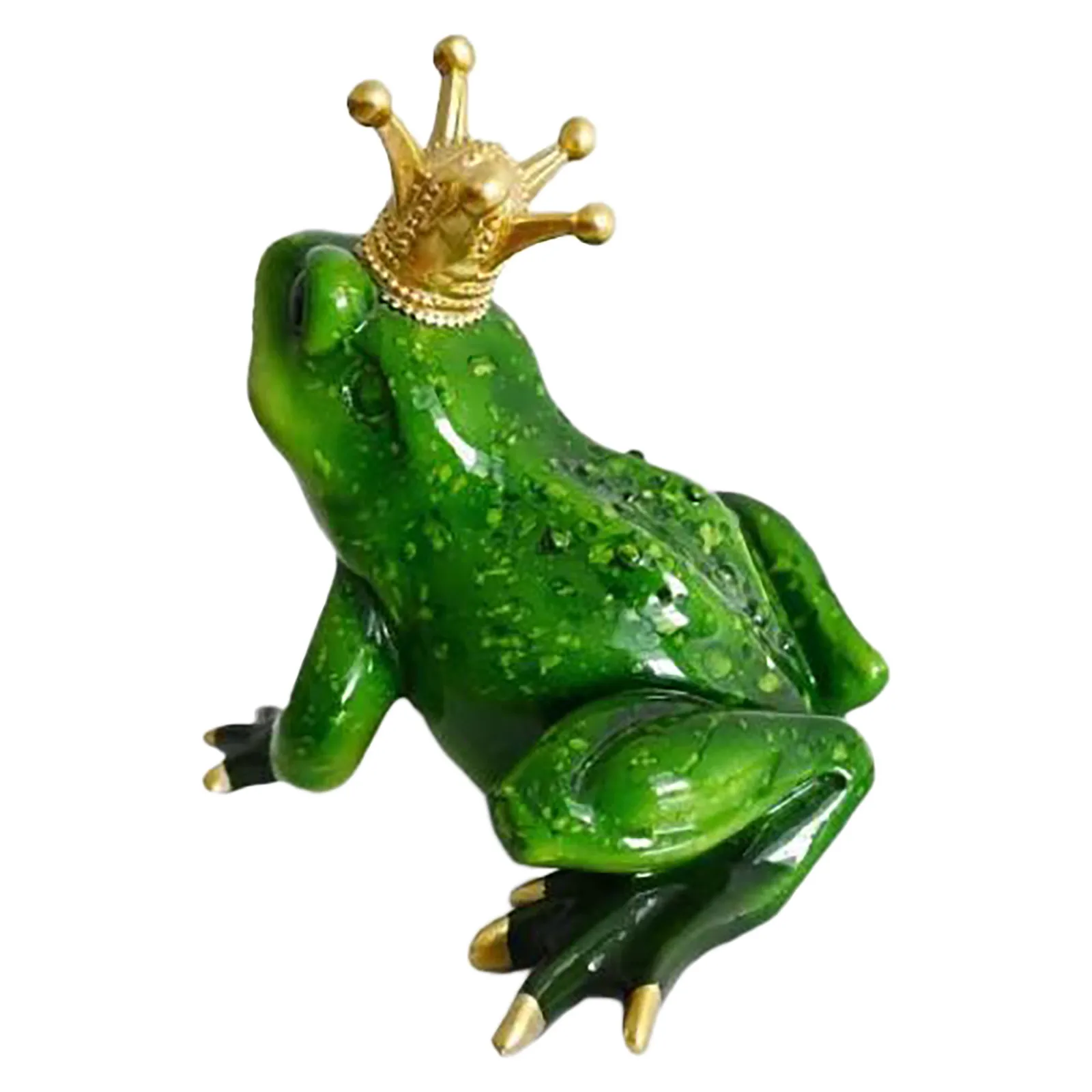Восхитительная Коллекционная статуя лягушки-принца с короной из искусственной
