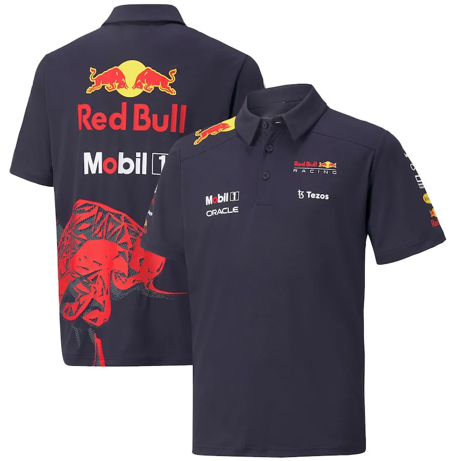 

2022 Nova Equipe F1 Temporada Vermelha Esportes Radicais Bystander Camiseta Touro Masculino Topos DFas Mulheres Ao Ar Livre Resp