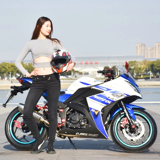 

China factory motorcycles 250cc 400cc gas powered 17 inch 2 cylinder 6 gears 130km/h gas moped