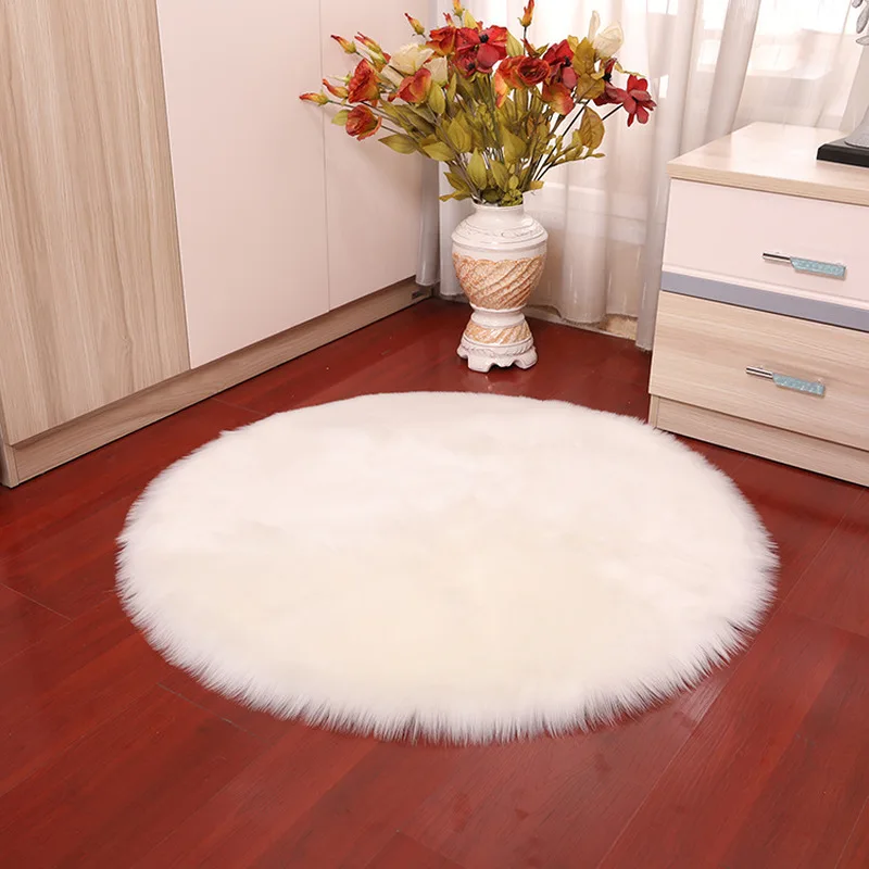 

Soft Artificial Sheepskin Rug Chair Cover 30*30CM Bedroom Mat Artificial Wool Warm Hairy Carpet Seat Textil Fur Area Rugs