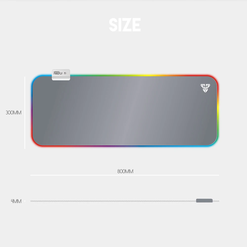 Большой игровой коврик для мыши FANTECH FIREFLY MPR800s RGB 80x30 см резиновая основа с