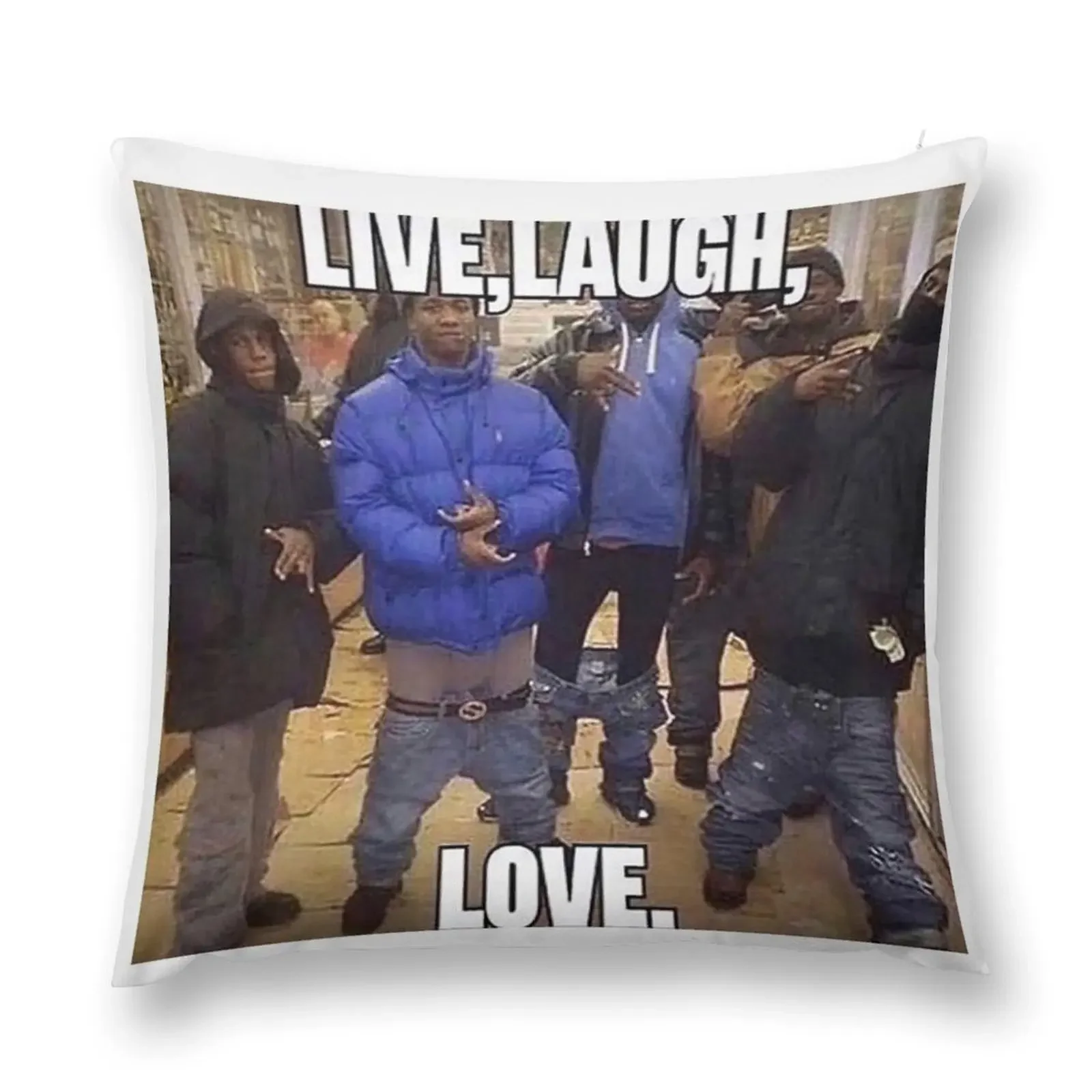 Декоративная наволочка Live Laugh Love Meme