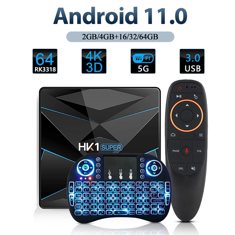 

Приставка Смарт-ТВ HK1, Android 2,4, 4K HD, 4 + 64 ГБ