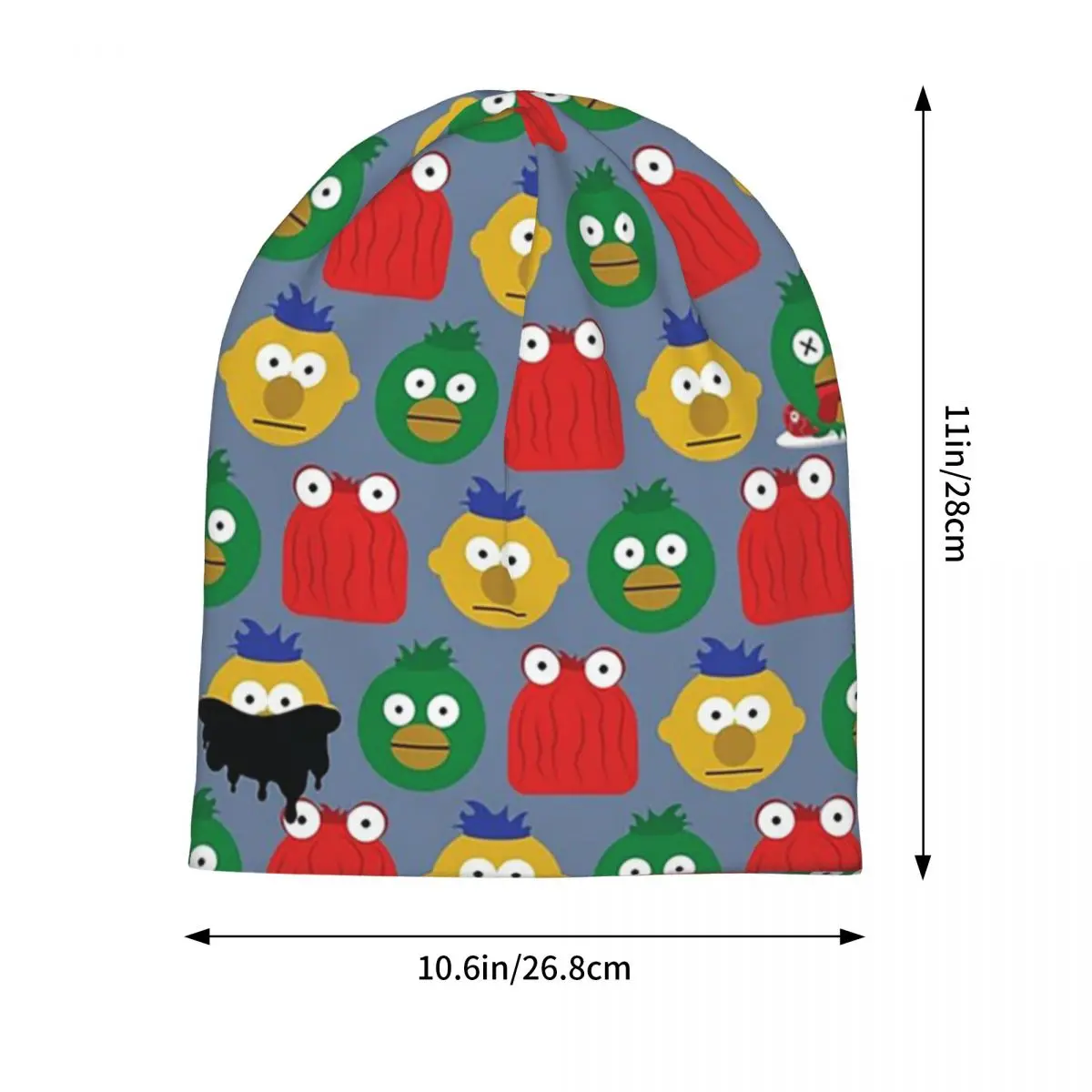 Фото DHMIS персонаж узор Skullies шапки шапки теплая осенне-зимняя уличная шапка вязаная шапка для мужчин женщин взрослых №2