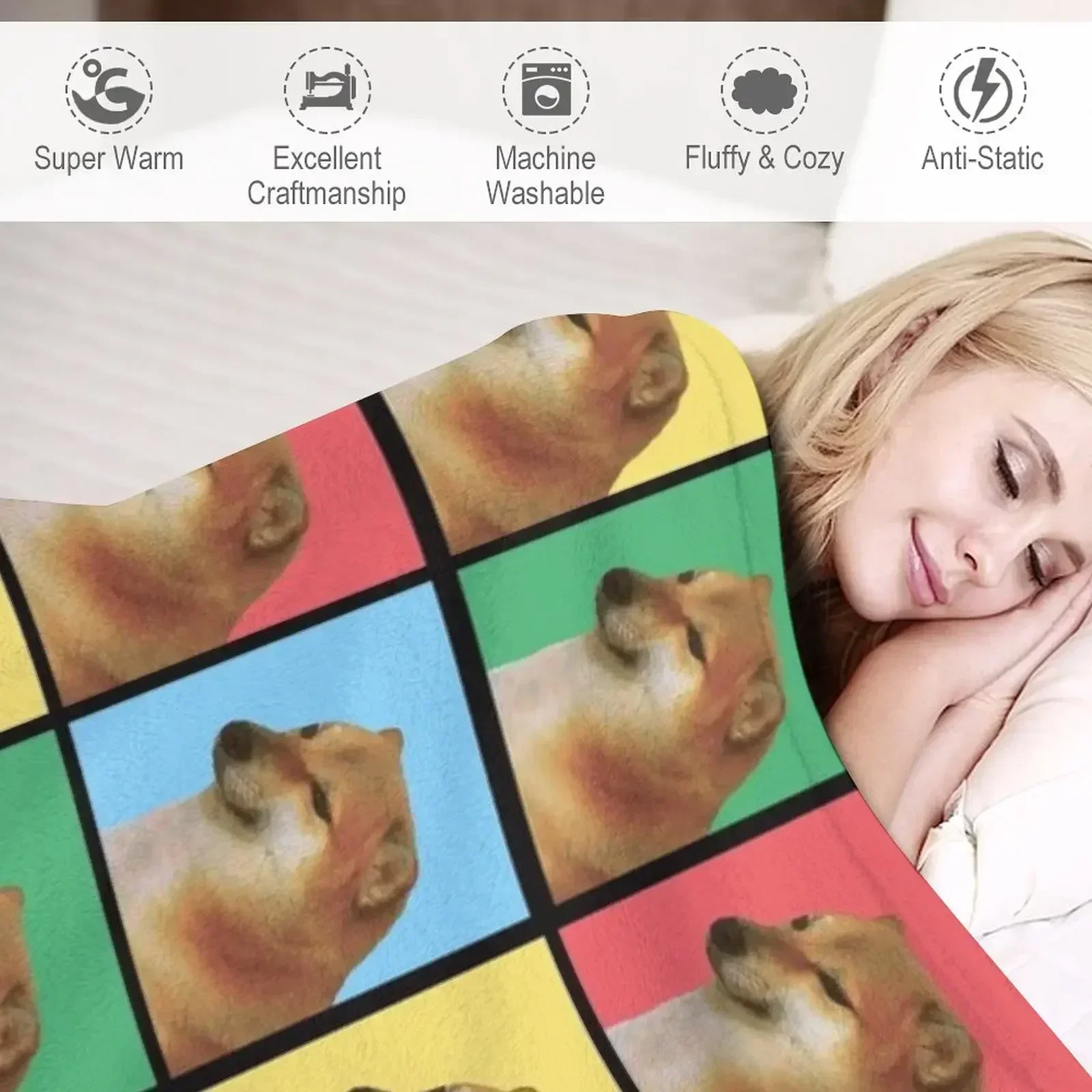 Новое одеяло Cheems-Doge Cover зимние кровати для пикника диван пледы