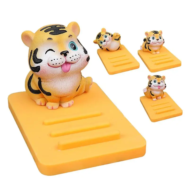 

Tiger Cell Phone Holder - Adorable Phone Stand Decorative Tiger Figurine Statue for Year of 2023 Chinese Zodiac Perfect Gifts