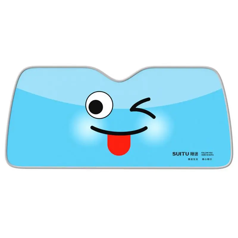 

Мультяшный солнцезащитный козырек на лобовое стекло универсальный многофункциональный защита от УФ-лучей Водонепроницаемые солнцезащитные козырьки автомобильный стильный внешний аксессуар