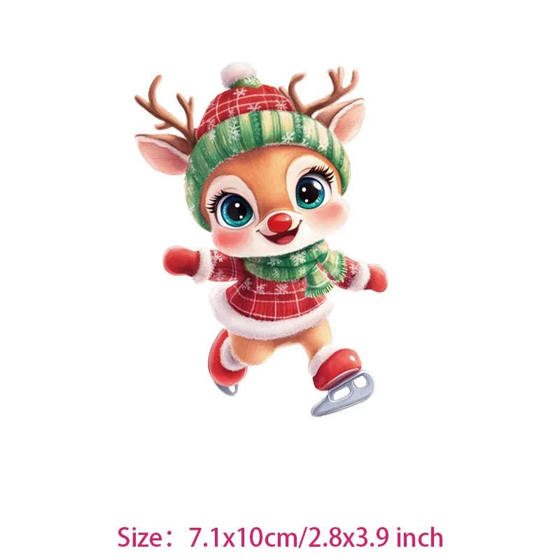Рождественский олень Бэмби thumper мультяшные нашивки для одежды теплопередающие