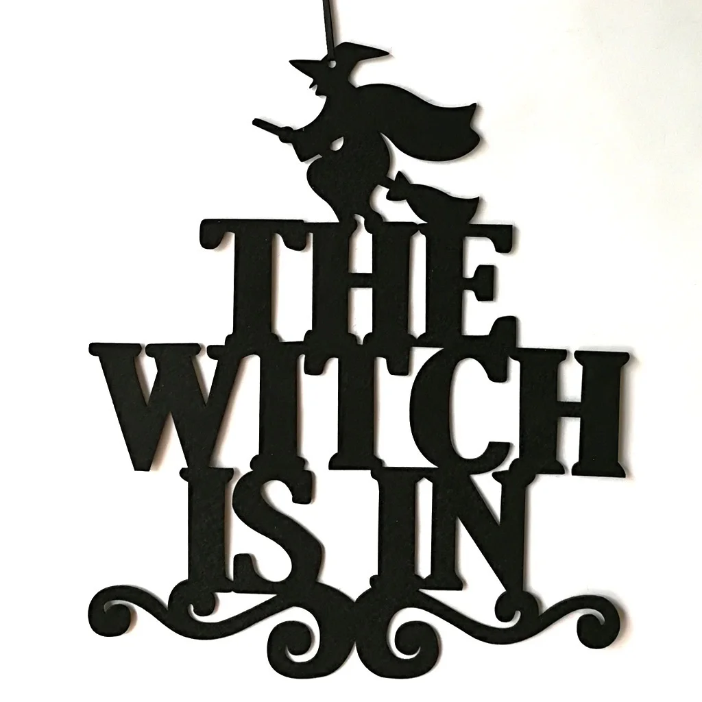 Non-woven Halloween Door Hangings The Witch Is In Wall Decorations Party Decorations