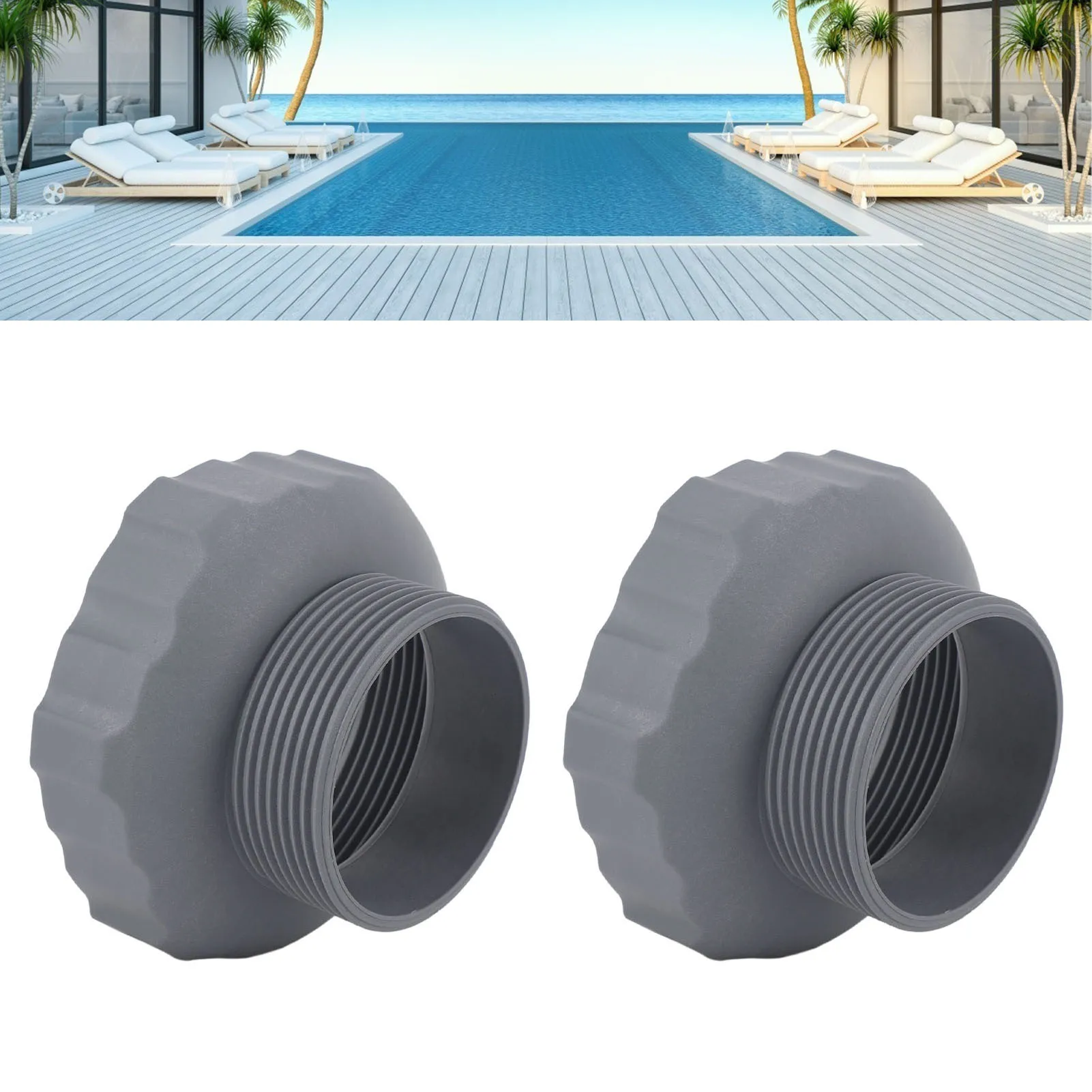 Адаптер для бассейна 11239 2 шт. аксессуар от скиммера адаптер шланга Intex настенные