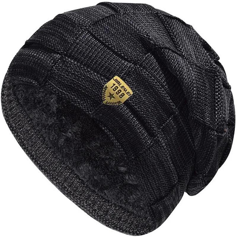 

Simple Skullies Beanies Winter Knitted Hat Beanie Scarf Men Winter Hats For Men Women Caps Gorras Bonnet Mask Brand Hats