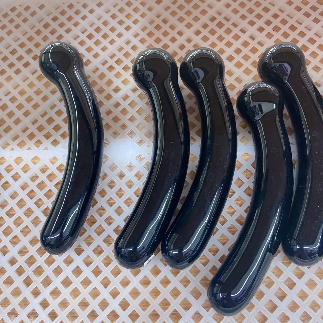 Массажная палочка из черного обсидиана 18 см