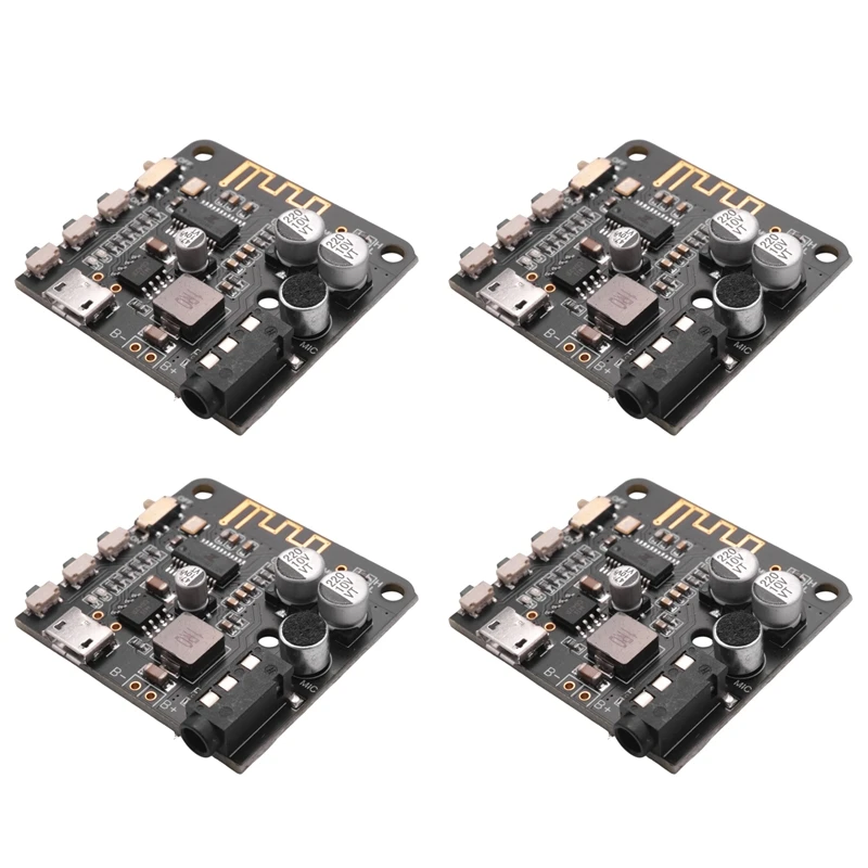 

Плата аудиодекодера 4X BT5.0 MP3 Bluetooth, плата автомобильного динамика без потерь, Плата усилителя звука, «сделай сам», черный аудиоресивер