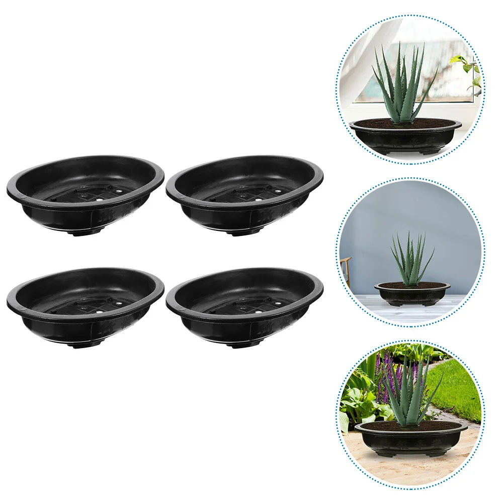 

4 Pcs Decorative Pot Flower Vase Indoor Hanging Planters Nursery Pots Flower Pot Saucer Pots Outdoor Plants