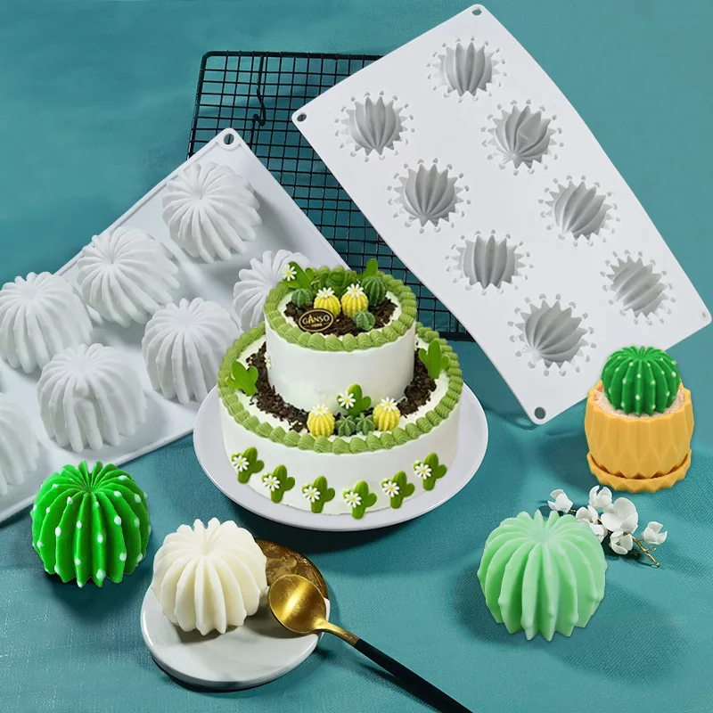 

8 Styles Cactus-shaped Silicone Creative DIY Mousse Cake Chocolate Mold White Jelly Mold Baking Decoration Accessories