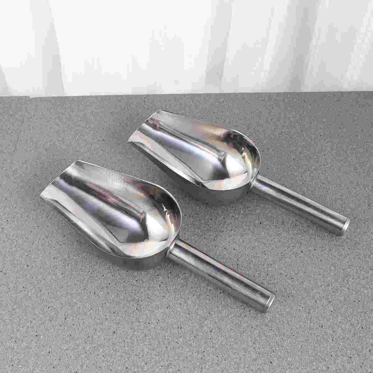 

3 Pcs Stainless Steel Scoops Metal Kitchen Measuring Cups Large Ice Cream Household Tools Cube Popcorn Spoon Food Flour