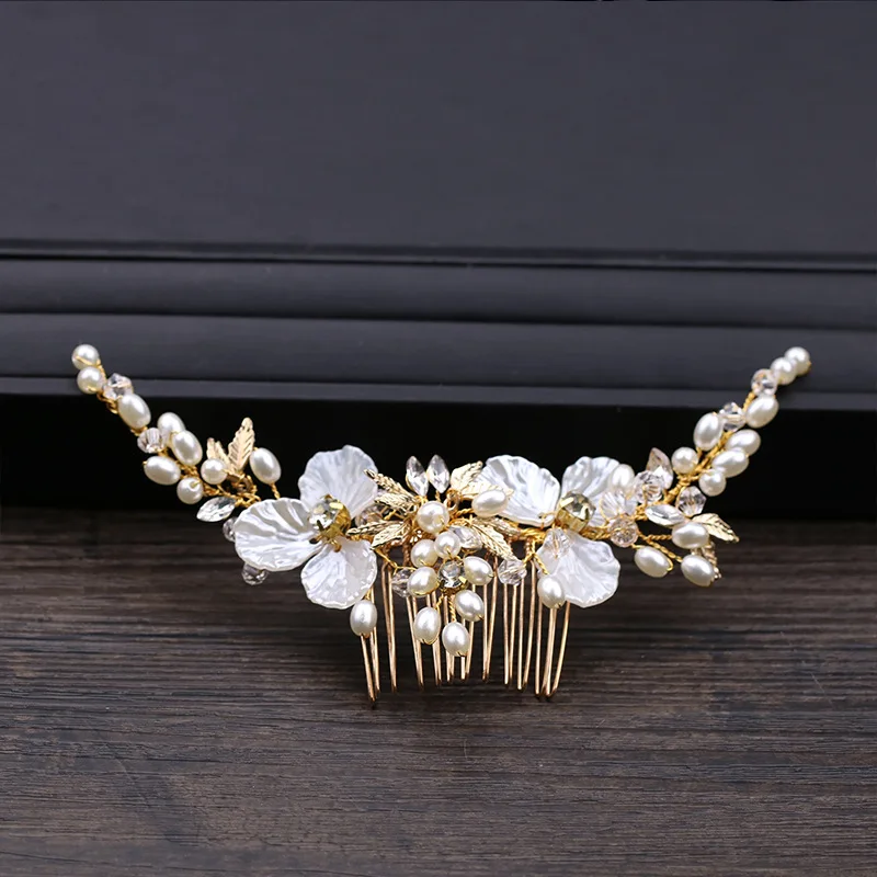 

Fashion Tiaras Bridal Tiara Bride Headband with Comb Wedding Hair Accessories For Women Hair Jewelry Hairband Diamond Headpiece