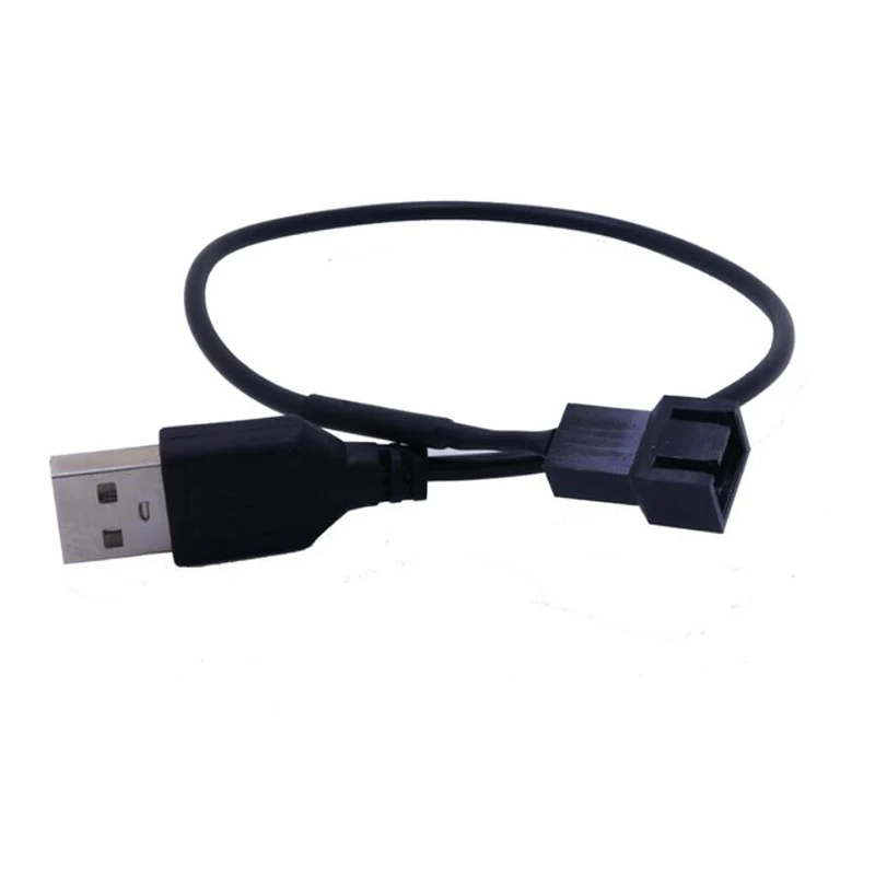 

5V PC Fan Power Cable 30cm 3/4 Pin Computer Connector Adapter Connect 3pin Or 4pin Fan To USB Adapter Cables