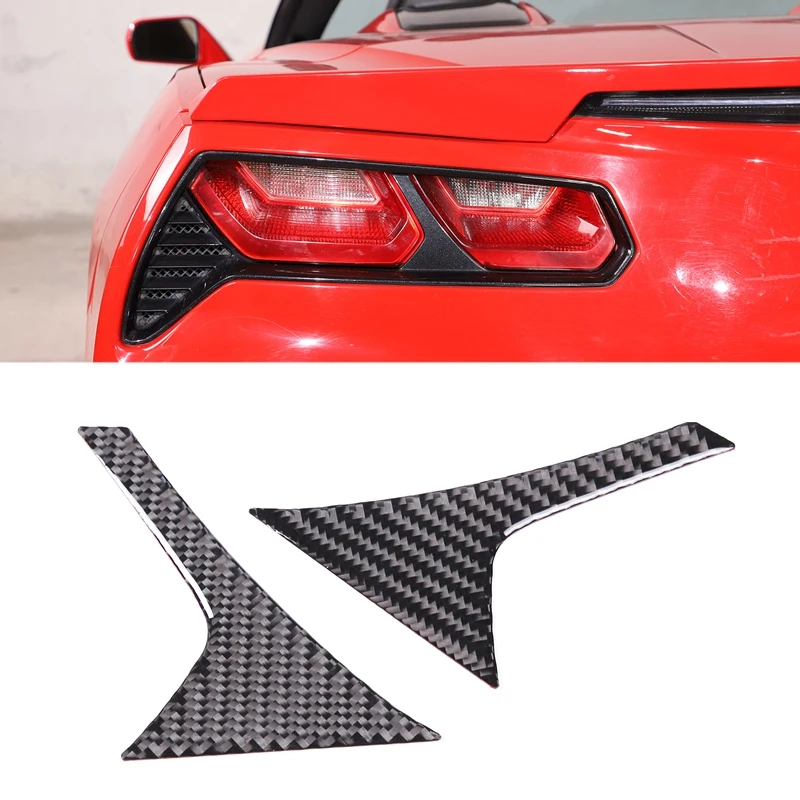 

Car Soft Carbon Fiber Rear Tail Light Divider Decorative Sticker Cover Trim Stickers For Chevrolet Corvette C7 2014-2019