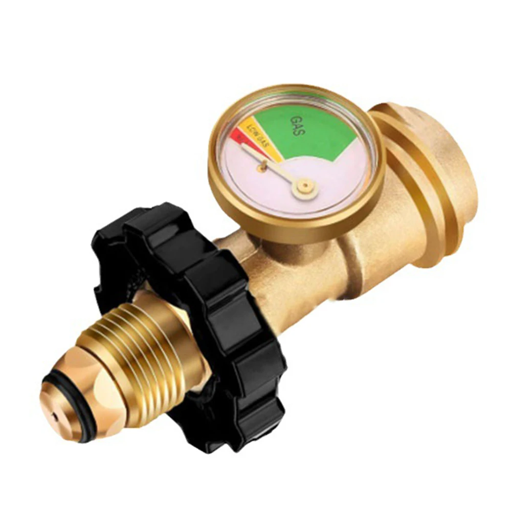 

Convenient and Safe Propane Tank Adapter with Leak Detection Gauge for Easy Checking Essential for Camping Enthusiasts