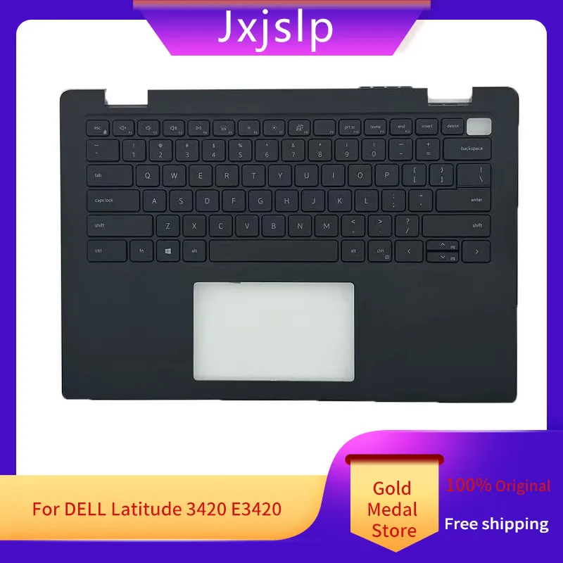 

Новинка, оригинальная Подставка для рук DELL Latitude 3420 E3420 с клавиатурой с американской подсветкой, черный, 04pxk