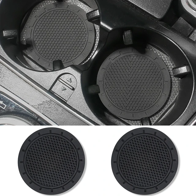 Tampons de porte-gobelet de voiture en silicone, caoutchouc noir,  accessoires d'intérieur de voiture automatique, non ald, 2 pièces -  AliExpress