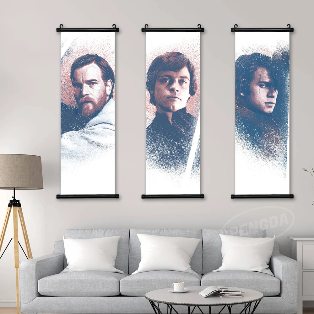 Холст Leia органа соло печатная звезда искусство на стену Финна Люк Скайуокер