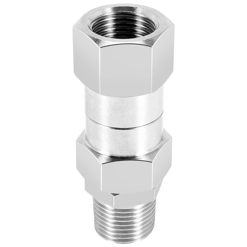

NEW-Pressure Washer Swivel, 3/8 Inch NPT Male Thread Fitting, 4500 PSI, For Pressure Washer (Stainless Steel)