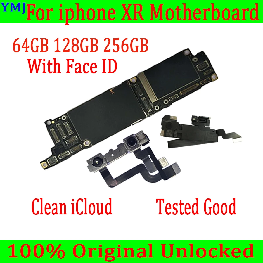 100% Original unlocked For iPhone X XR XS MAX Motherboard Free icloud,With/No Face ID Logic board Support Update Good Test Plate enlarge