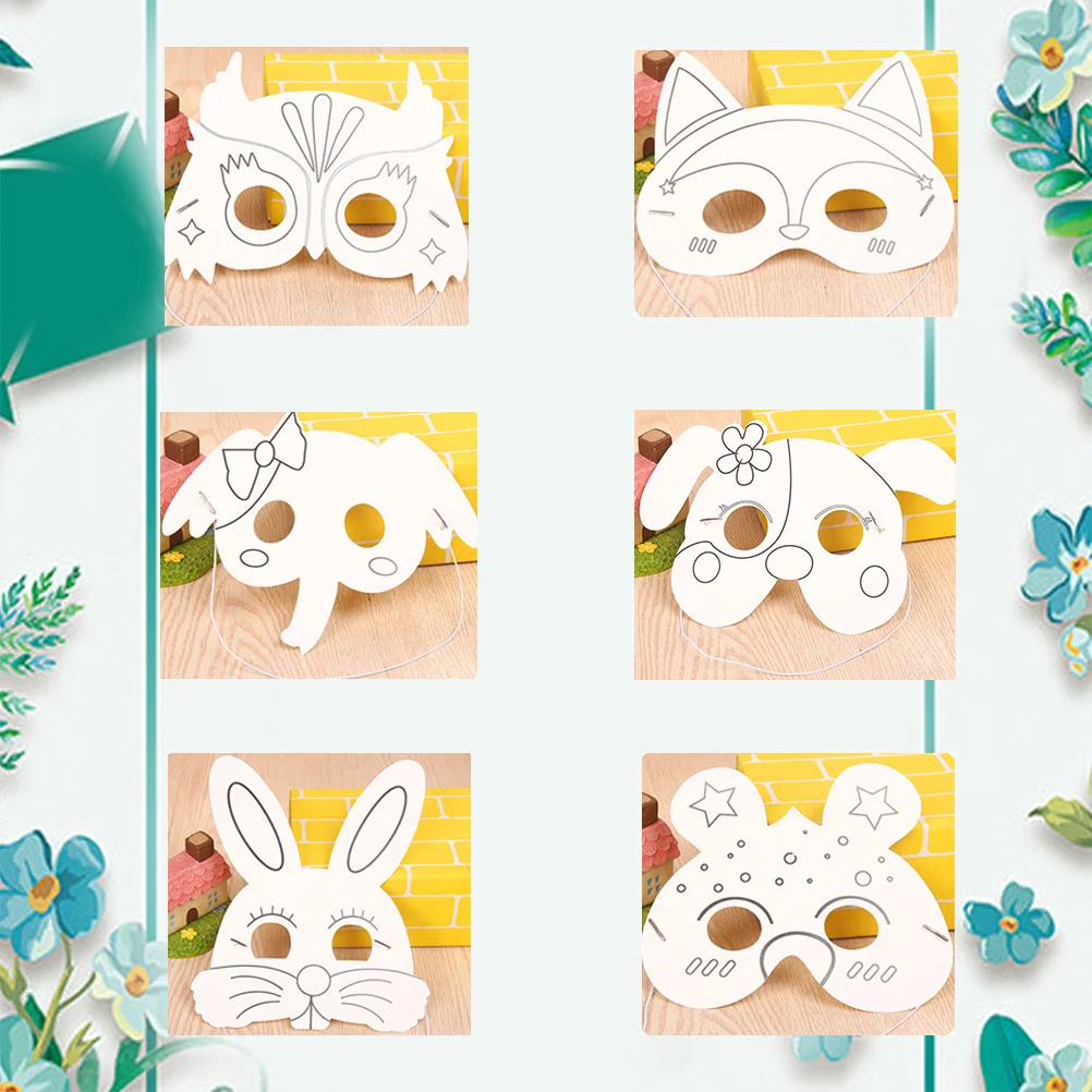 24 шт. детская маска животного маски для рукоделия игрушки косплея материалы