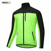 wosaw thin reflective mens cycling windbreaker long sleeve waterproof road bike bicycle mtb jacket motorcycle cycling clothing