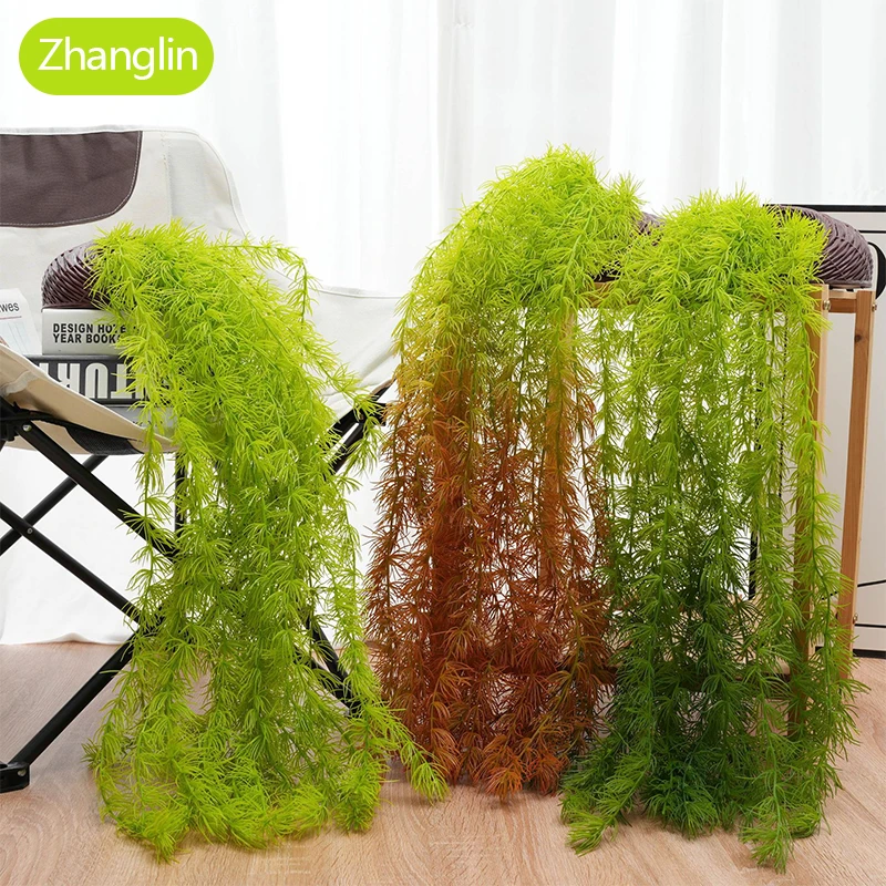 

85cm artificial plant grass pine tree leaves vine indoor room window party home decoration wall hanging fake flowers garland ivy