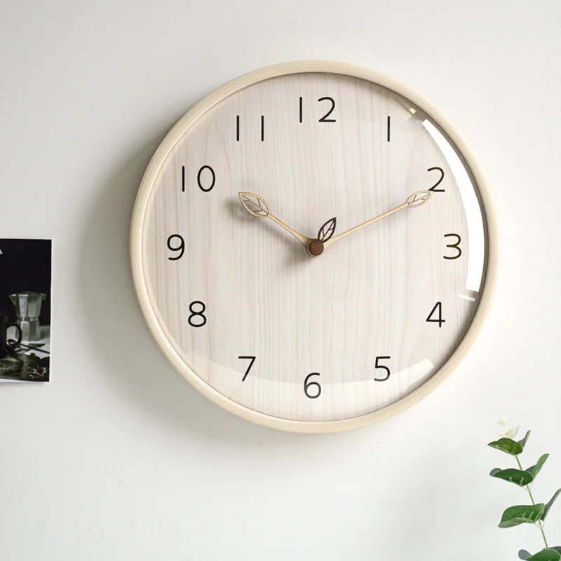 

Настенные часы из твердой древесины, гостиной стандартной, креативные, в скандинавском стиле, в современном минималистском стиле