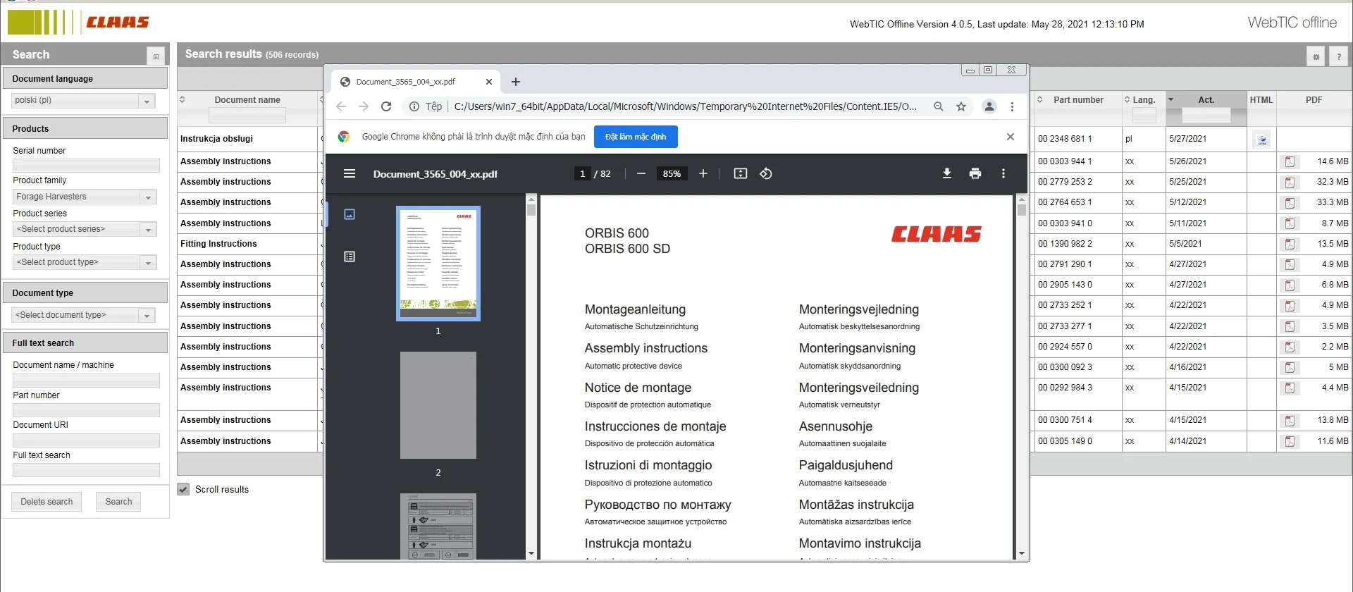 AutoDVD WebTIC - Центр технической информации для Claas [2026] Многоязычная версия + HDD (art.: 3920cfdb3e07f) - 3920cfdb3e07f