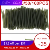 2050100pcs 54mm carp fishing anti tangle sleeves hose accessories set prevents rigs tangling fishing tackle connector pesca