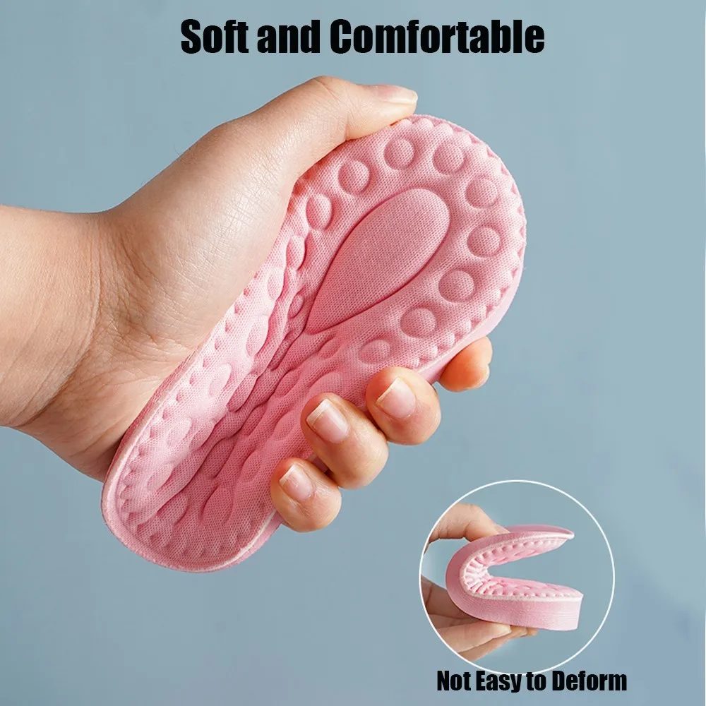 1Pair Memory Foam Insoles for Shoes Women Height Increase Templates Breathable and Sweat-absorbent Women's Sneakers Shoe Pad