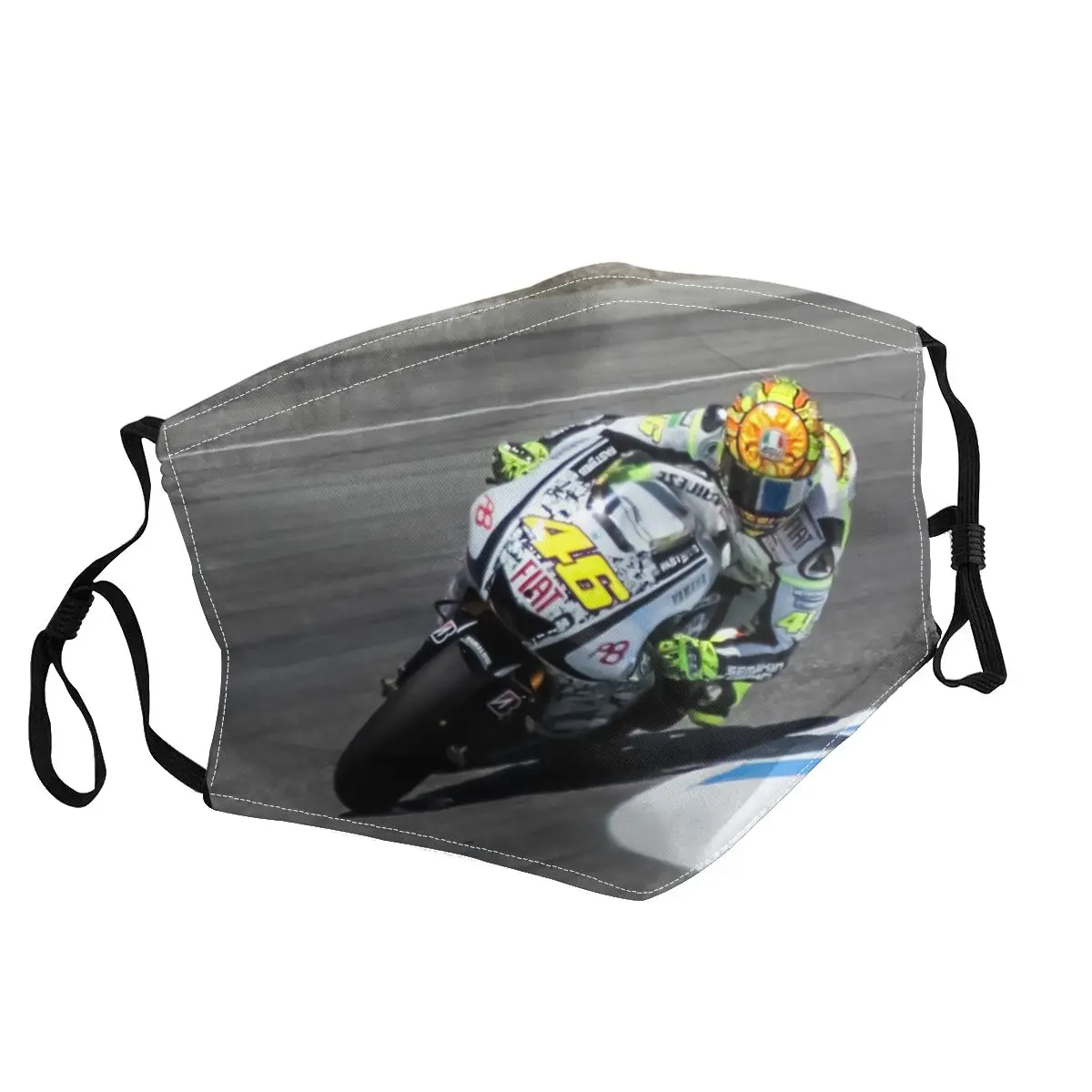 

Rossi At Laguna Seca Washable Unisex Adult Mouth Face Mask Motorcycle Racer Dustproof Protection Cover Respirator Mouth Muffle