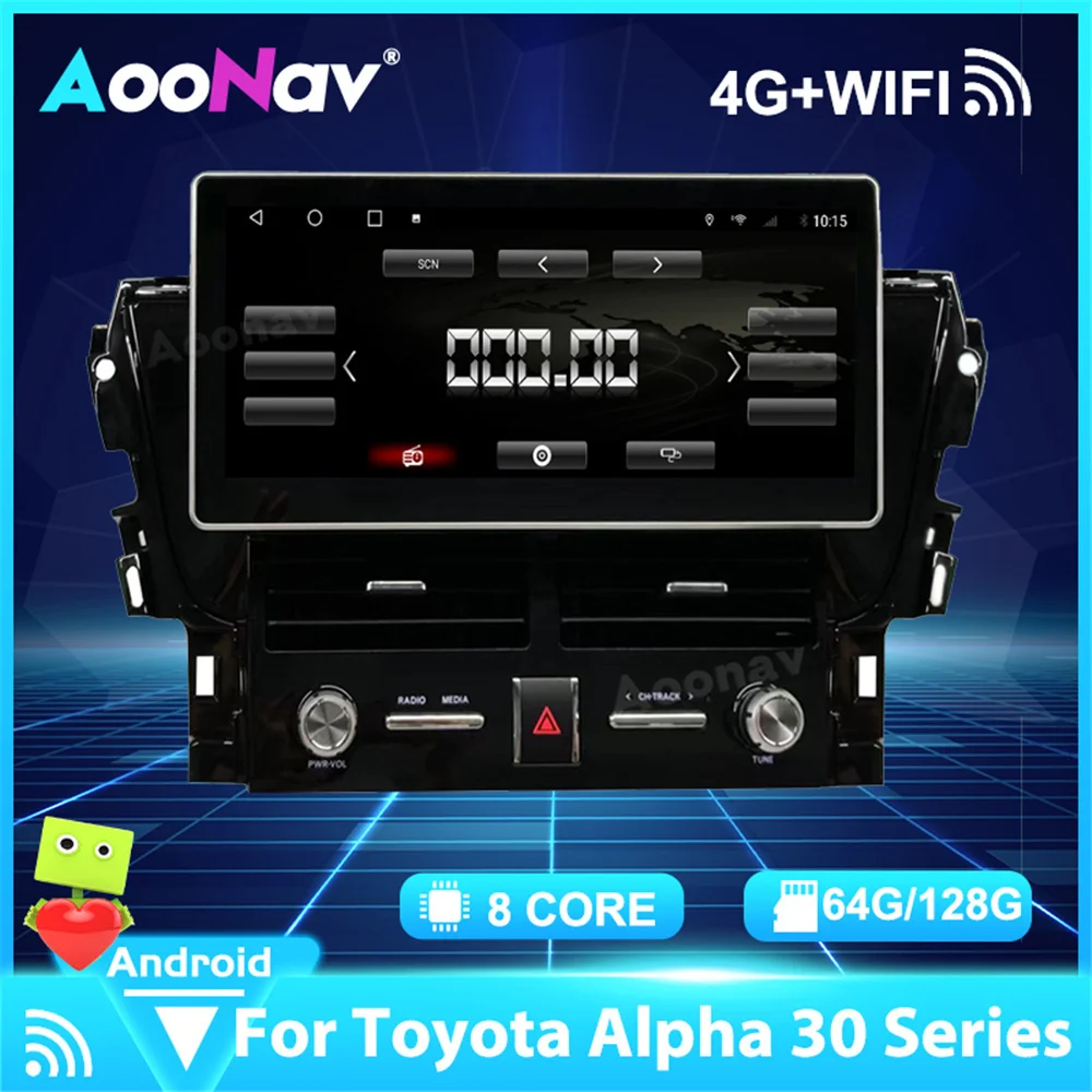 

2Din For Toyota Alpha 30 Series HD1920*720 4G Android 10.0 Car Radio Audio Multimedia Player GPS Navigation